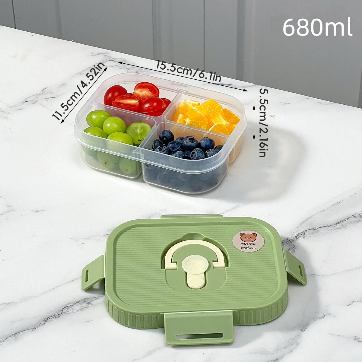 

WORTHBUY Plastic Bento Box With Compartment Portable Reusable Leak-proof Lunch Box For Kids Student Microwave Food Contianer