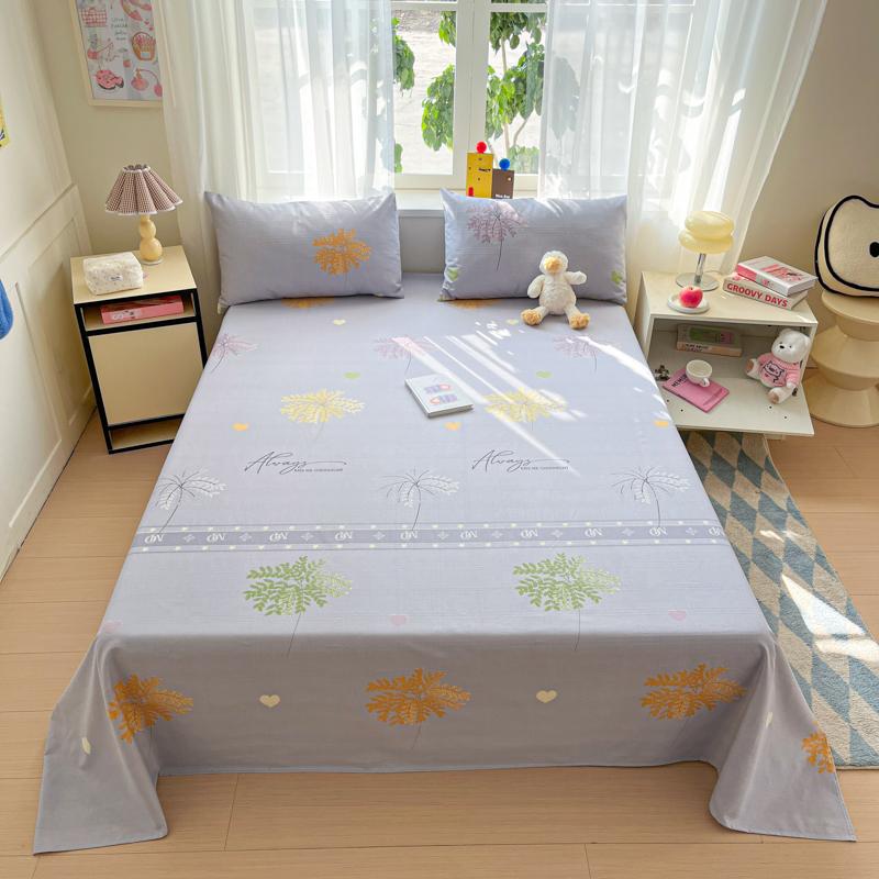 

100% Хлопок Утолщенная Простыня 1 шт. Принт Растения Цветы Односпальная Двуспальная Наматрасник Кинг Сайз Чистый Хлопок Односпальный Размер Детское Постельное Белье 120x240cm 1pc
