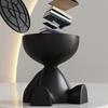 Modern Plastic Sculpture Geometric Standing Statue Cute Small Side Table Tray End Table for Living Room