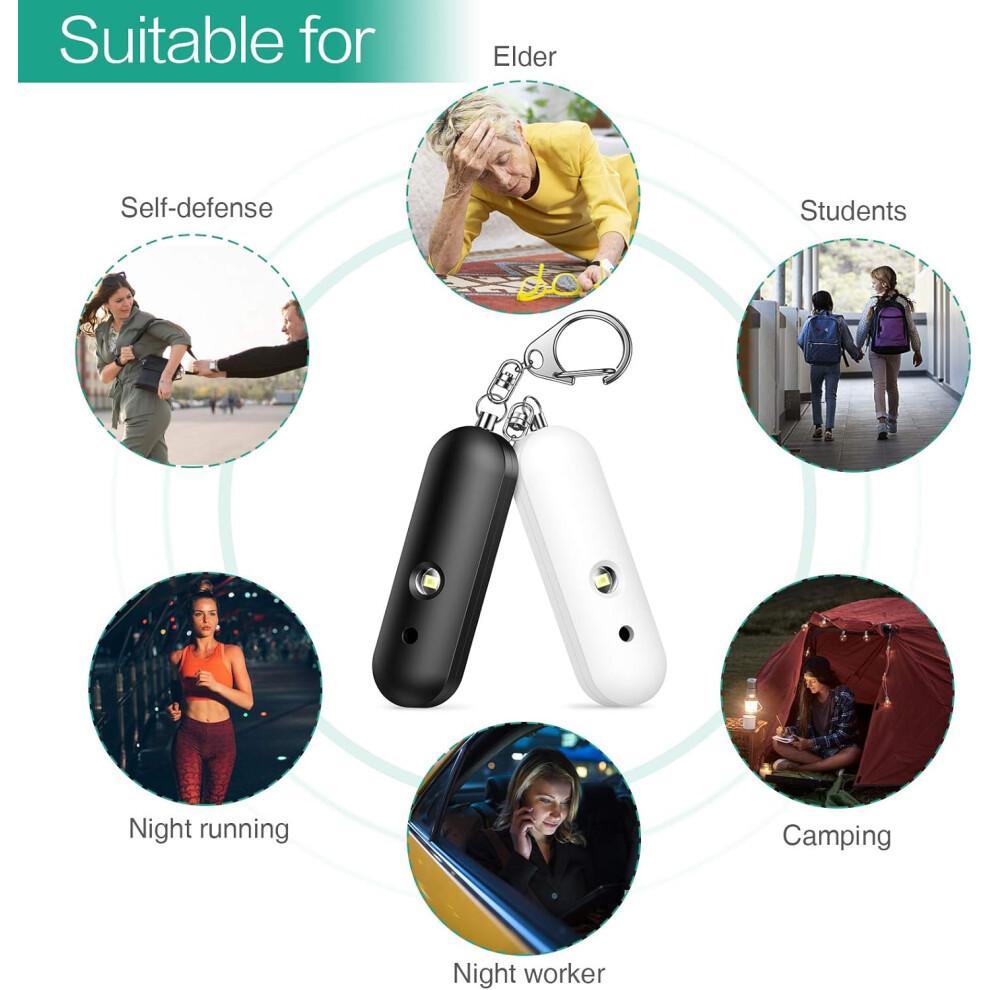 Emergency Essential: Loudest Siren Personal Alarm with Simple Intuitive Activation, 130Db Sound, and Bright Flash, Ideal for Women, Men, Children,