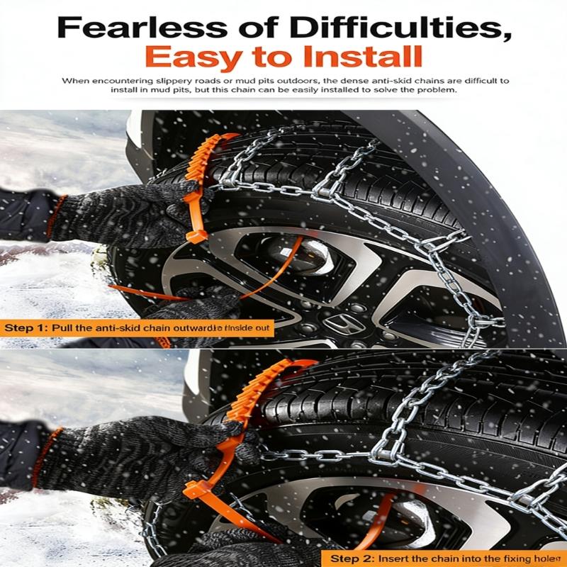 Multipurpose Vehicle Traction Strap Withstands Extreme Conditions For Dependable Anti Slip Protection On Various Roads