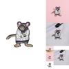 Whimsical Cartoon Animal Brooch With Charming Mouse Illustration Perfect For Stylish Outfits