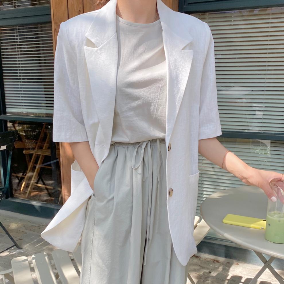 

Женский пиджак, однотонный свободный кардиган с одной пуговицей, рукав три четверти с лацканами, OL, деловой стиль, карманы, женский костюм, пальто большого размера one size белый