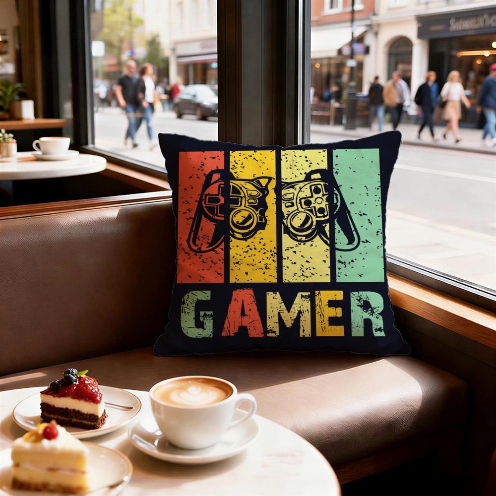 Pattern Colorful Graffiti Game Gamepad Cushion Cover Decorative Cushions Covers Cover Sofa 50X50 Pillow 4 Piece 45X45 40X40