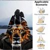 1pc Lion Face Blanket Lightweight Flannel Blanket Throw Blanket For Sofa, Bed, Travel, Camping, Livingroom, Office, Couch, Chair, And Bed Yy251015130