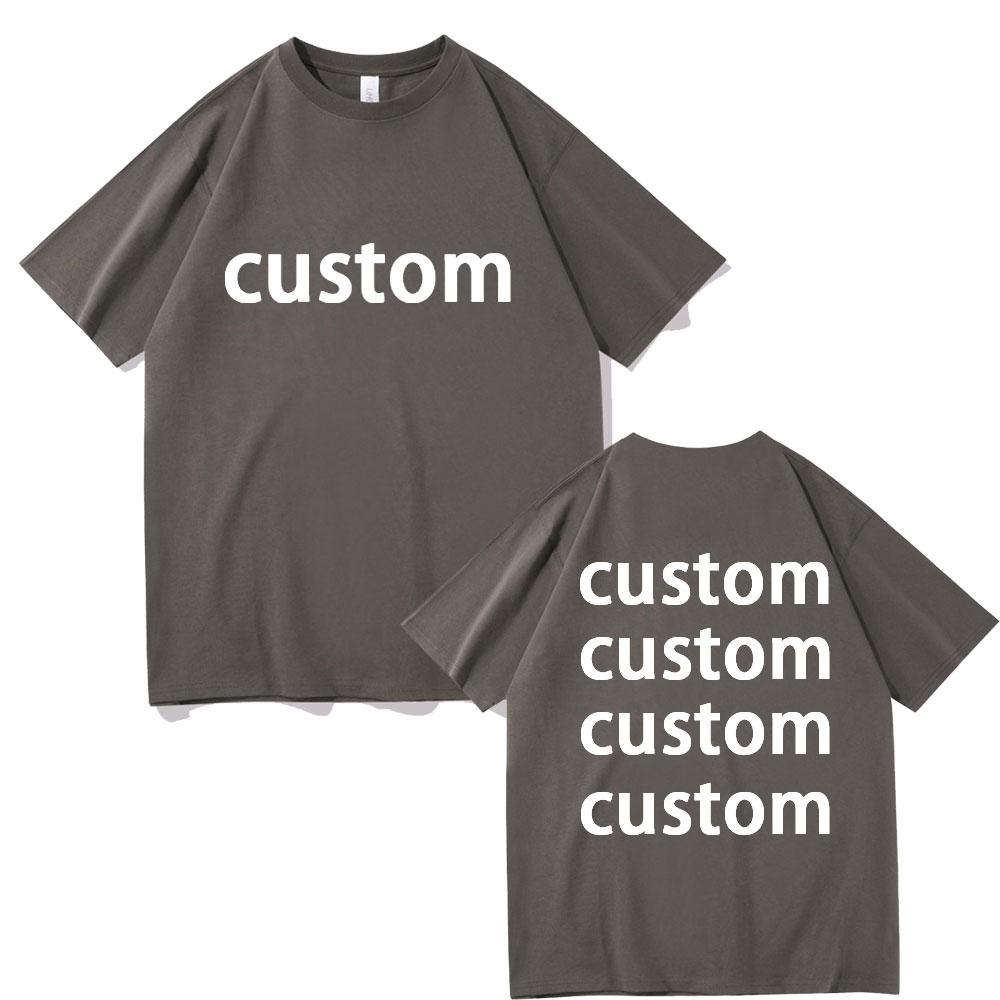 Fashion Brand Design Diy Custom Print T-shirts Men Women Hip Hop Rock Punk Vintage T Shirts Male Anime Casual Oversized Tshirt