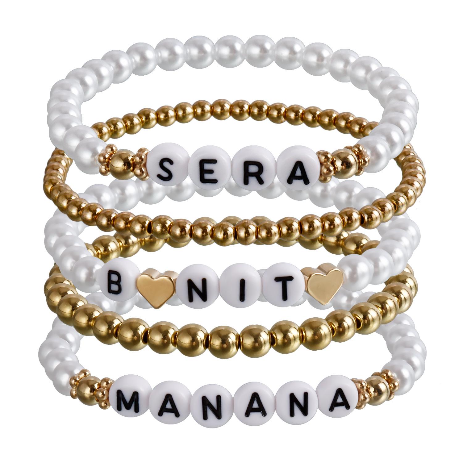 European and American jewelry, hot-selling letter bracelet bracelet set, concert music festival fan gifts