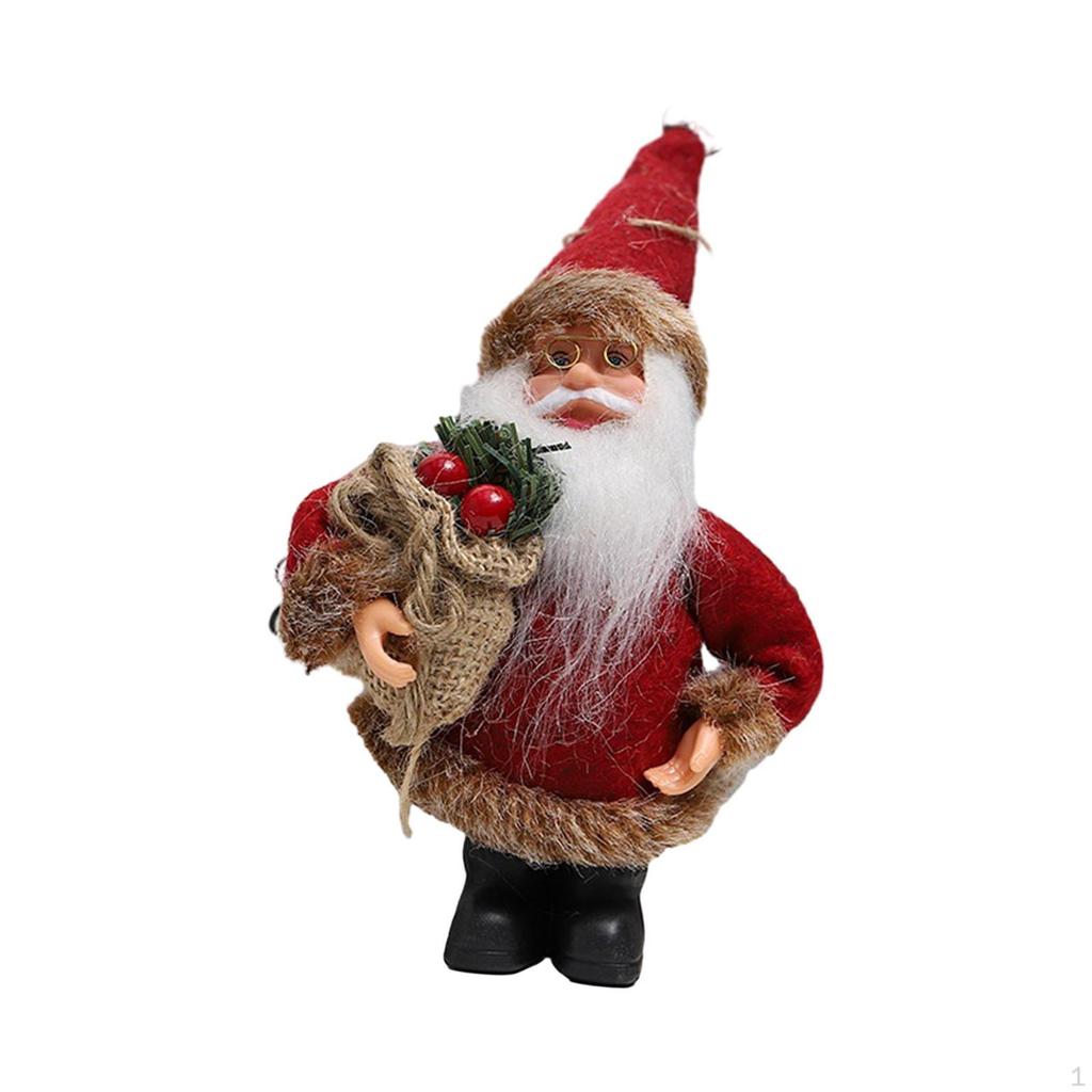 Christmas Hanging Decoration, 7.5 Inch High Santa Claus Doll, Vivid Appearance with Lanyard, Home
