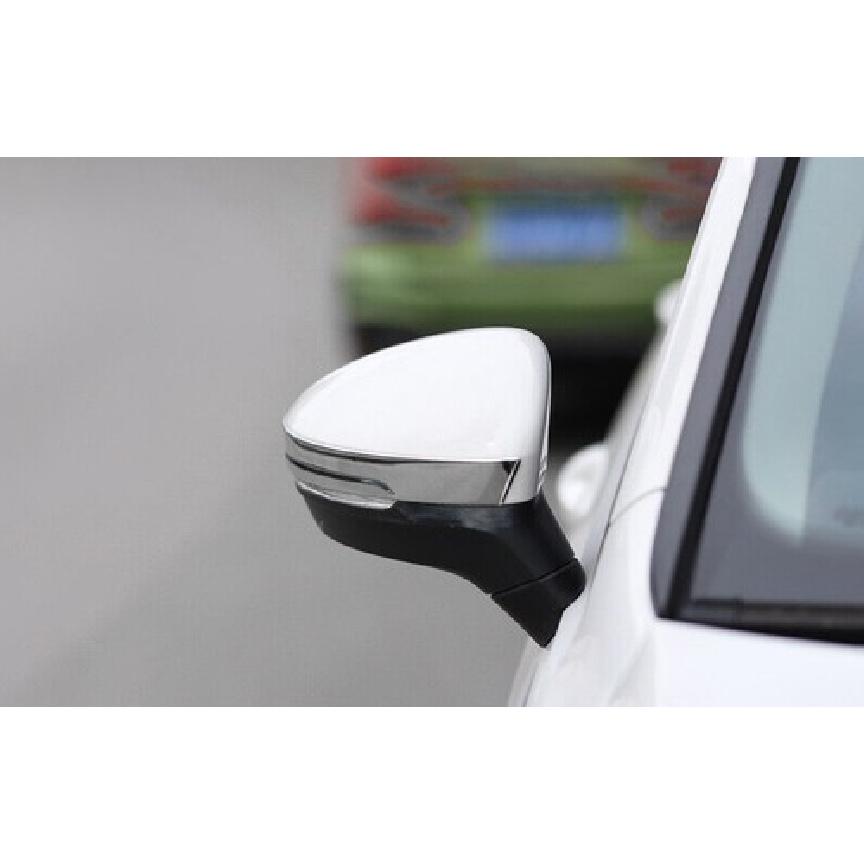 For Volkswagen Tiguan 17-2021 Rear View Side Door Mirror Strip Trim Silver Steel