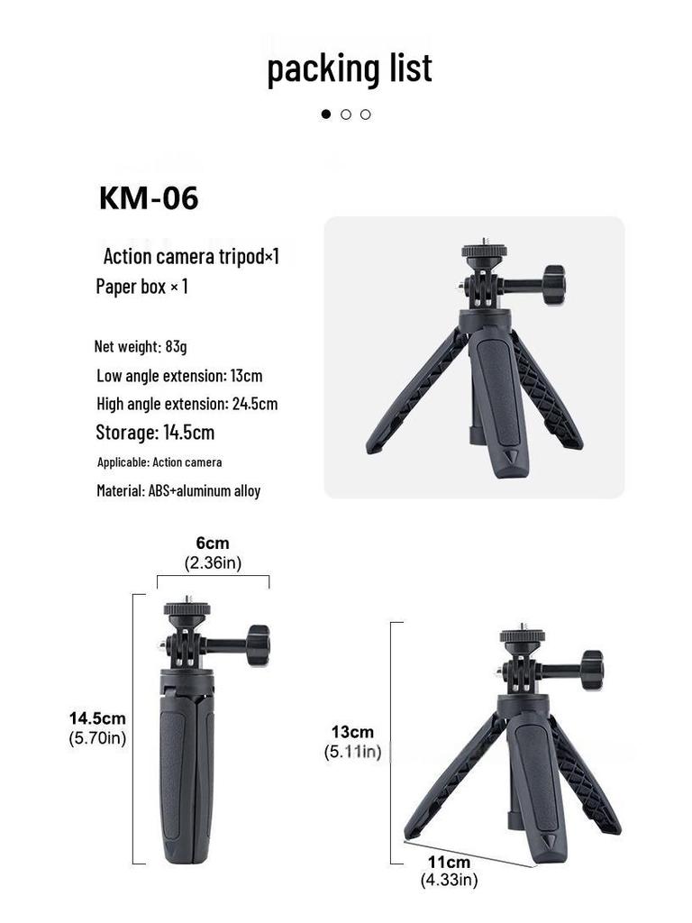 Compact Extendable Aluminum Tripod for Camera and Mobile, Handheld Photo & Selfie Stick