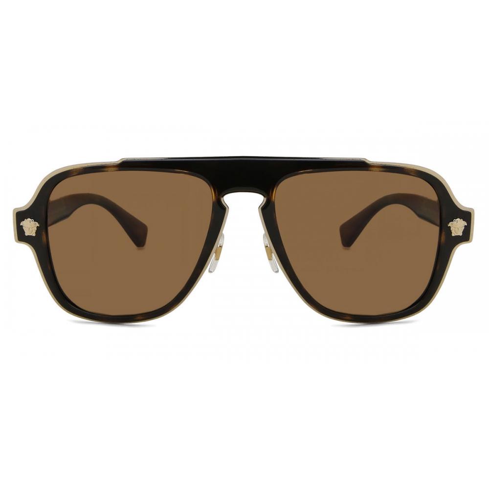Versace Ve2199 Asian Fit поляризованные 1252la мужские солнцезащитные очки Gold Tortoise/56-18-145