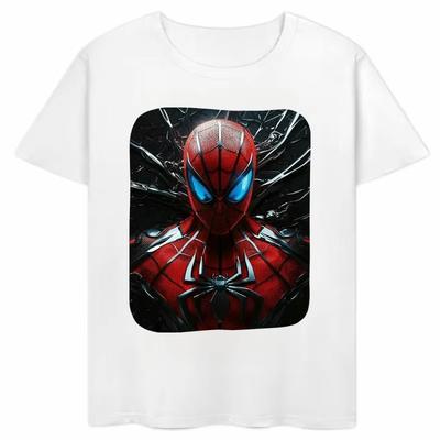 SpiderUnisex Printed Tshirt 2026 Summer New Style Loosefitting Casual Trendy Shortsleeved Top