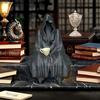 Halloween Czarna Szata Ornament Straszny Gotycki Ponury Żniwiarz Figurka Statua Rzeźba Impreza Świąteczna Dekoracja na Biurko do Domu i Biura
