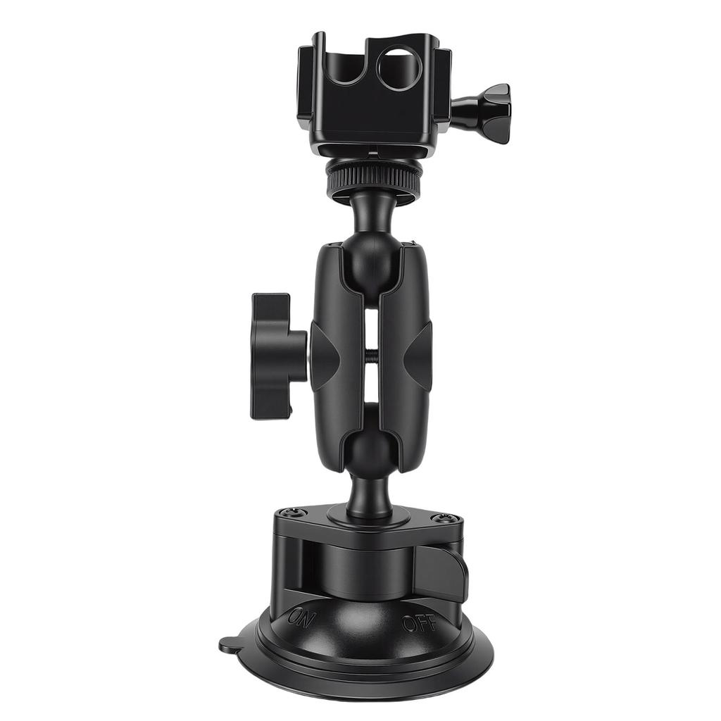 Suction Cup Mount Fit for DJI Osmo Pocket 3 Camera Car Windshield Window Dash Mount Holder with Expansion Adapter