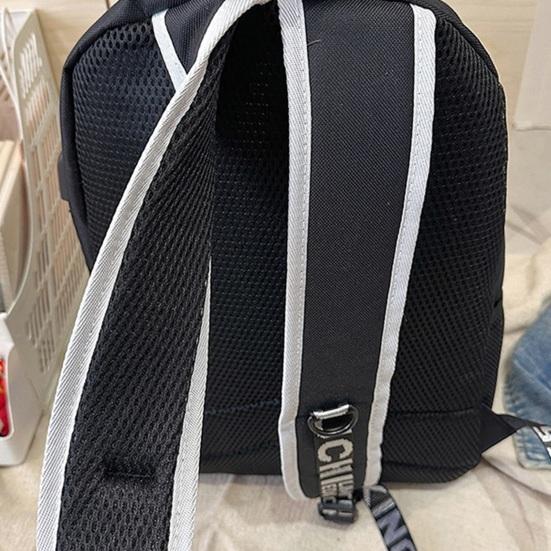 Unisex Backpack Color Luminous Reflecitive Adjustable Wide Shoulder Straps Large Capacity Great Load Bearing Water Bottle Pouch