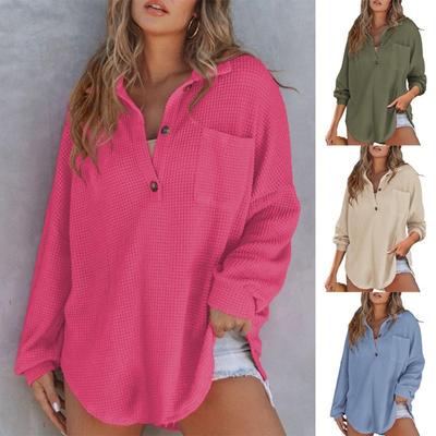 Chemises à manches longues pour femmes Chemises automne/hiver Hauts en tricot Blouses décontractées