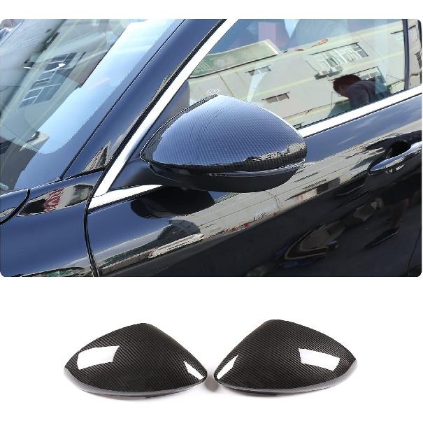 

Door Side Mirror Cover Trim Caps Compatible with Alfa Romeo Giulia 2017-2024 Sideview Side Mirror Covers Decoration Accessories (Giulia-Carbon fiber Stelvio-Carbon Fiber Patt