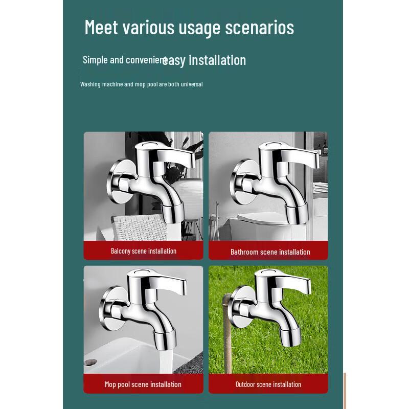 Zunchi Wandmontierter Kaltwasser-Moppbeckenhahn