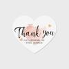 30pcs/pack Heart Pink Thank You Card For Supporting Business Package Decoration "Gorgeous Thanks" Business Card 6cm*7cm