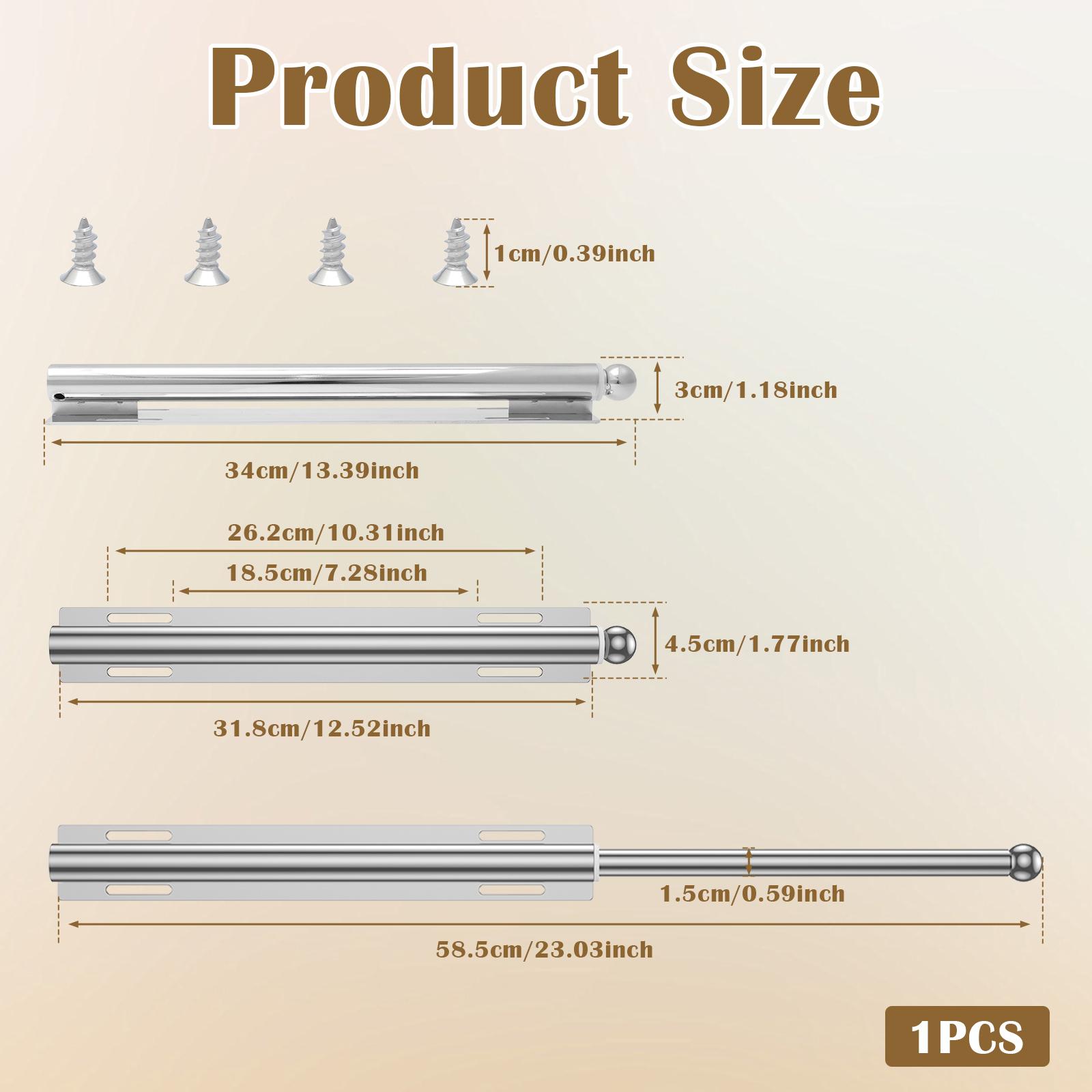 

Выдвижная штанга для гардероба из углеродистой стали для хранения одежды с винтами 58,5 см Телескопическая штанга для шкафа для развешивания костюмов