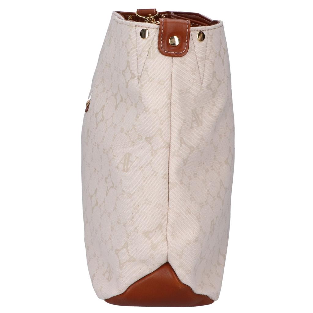 ATAO Elvy Monogram Canvas 2-Way Shoulder Bag Tote Bag whiteUsed