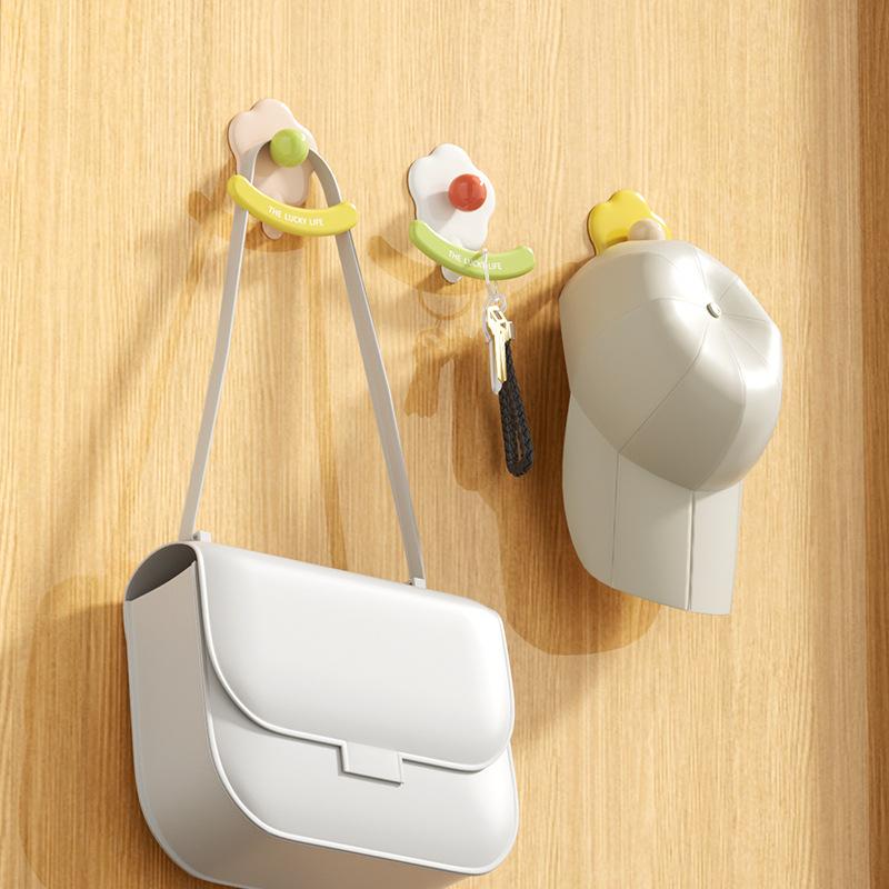 Bathroom Non-drilling Strong Adhesive Hook, Household Bathroom Wall Hanging Towel Storage Load-bearing Adhesive Hook