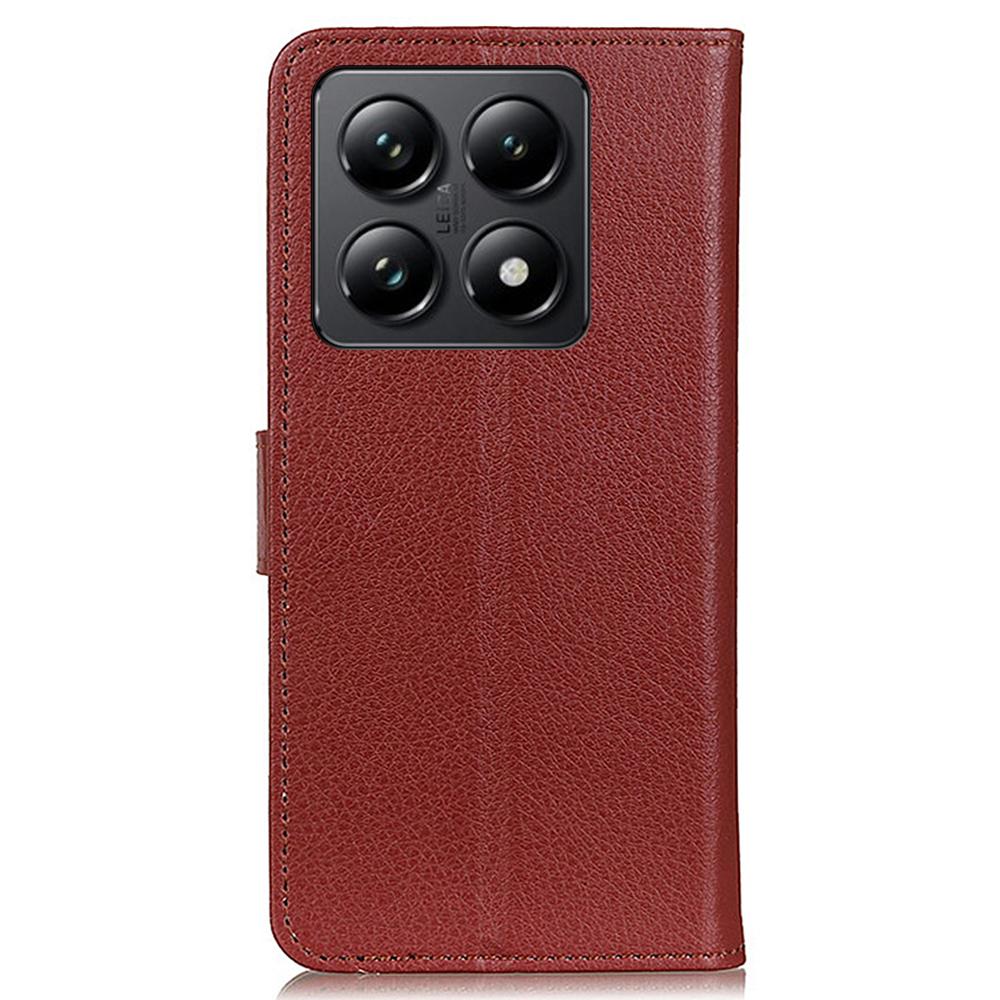 For Xiaomi 14T Pro Wallet Case PU Leather Phone Cover Litchi Texture