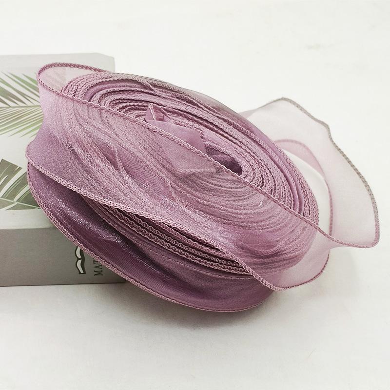 Large Fish Tail Yarn Ribbon with Flower Design - Handmade Binding Tape for Floral and Baking Packaging