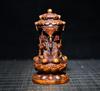 Small Antique Wood Carving Boxwood Wooden Sculpture Buddha Three Dharma Statue