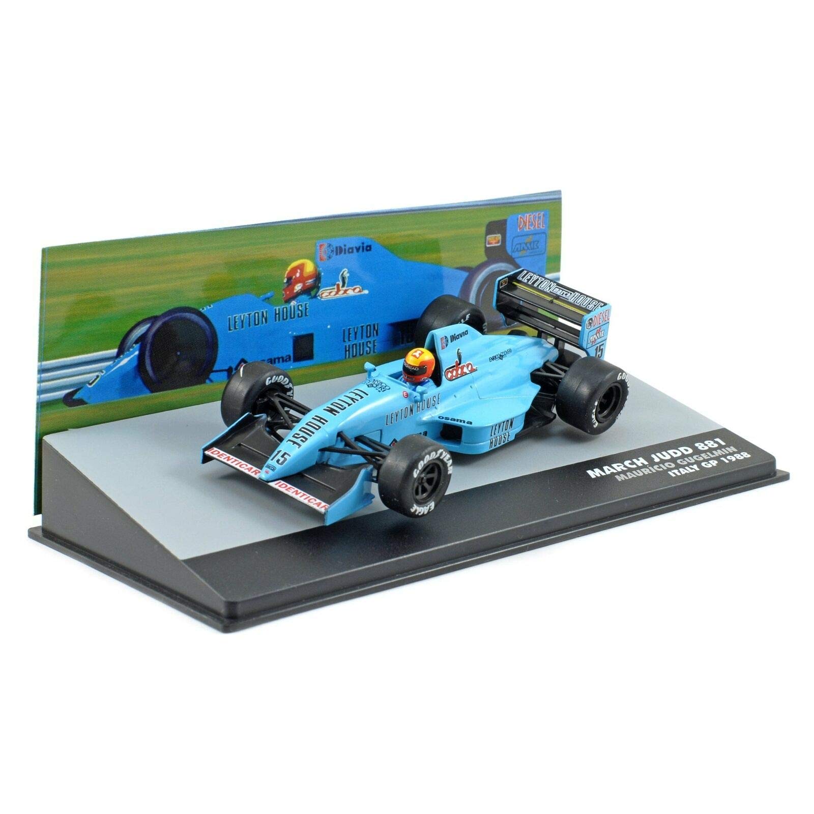 

F1 Leyton House March Judd 881 Mini Car Italian GP 1988 Completed Product 1/43 [Елемент] світло-синій колір