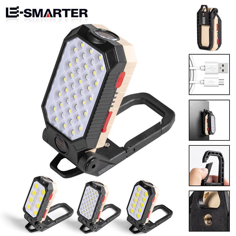 ESMARTER COB Portable Work Light USB Rechargeable Emergency Repair Light Mobile Light Source Flashlight 3