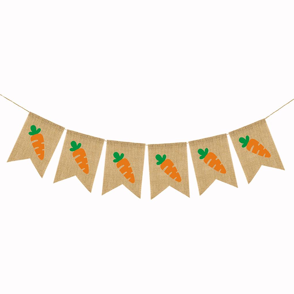 Decorations Banner Happy Easter Party Supplies Streamers Swallowtail Cute Hanging Ornament Gifts Photo Props Burlap Walls Home