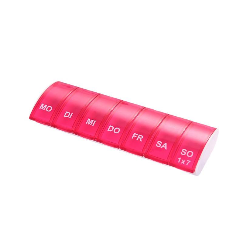 Creative Rectangular Seven-Day Mini Medicine Box - Portable Plastic Pill Organizer with Seven Compartments.
