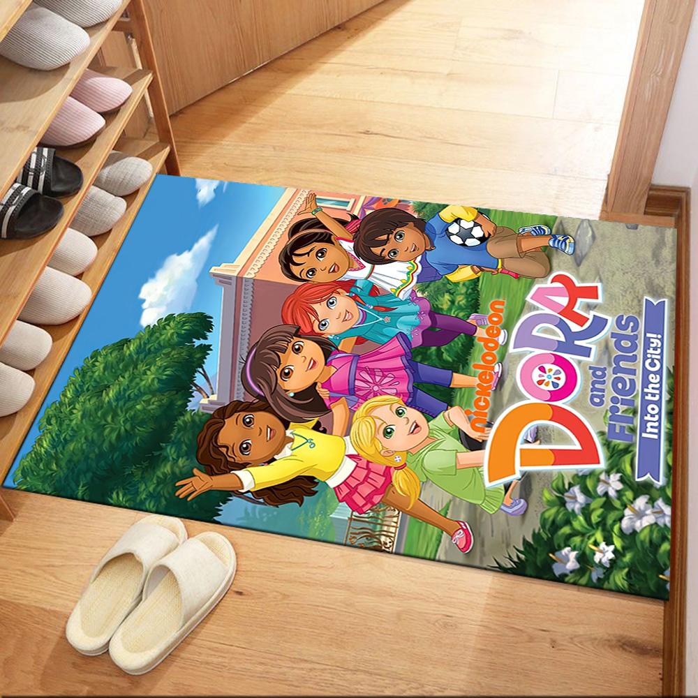 Dora Explorer Floor Rug Office Rug Design for Dormitory Balcony Bedrooms Game Room Anti-slip Rug Decorate Offices Wedding Party Gift
