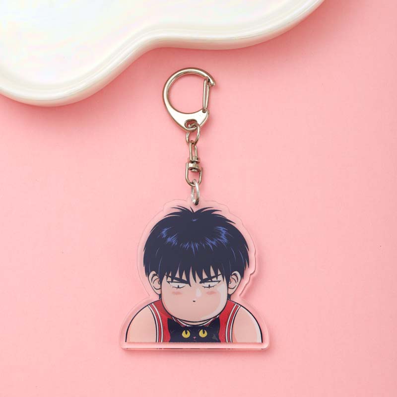 1/14Pcs Anime Figures Slam Dunk Acrylic Car Keychain Cute Backpack Pendant Funny Bag Charms Accessories Decoration Holiday Gifts