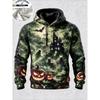 3D Print Halloween Women's Hoodie Haunted House Ghost Pumpkin Bat Lightning Full Print Pullover Long Sleeve Sweatshirt