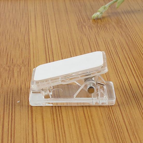 50 Stück selbstklebende Wandklammern, transparent, nicht leicht verformbar, kompakte Größe, weit verbreitete Binder-Foto-Hängeklammern