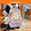 Minimalist Backpack For Travel And School With Cat Design