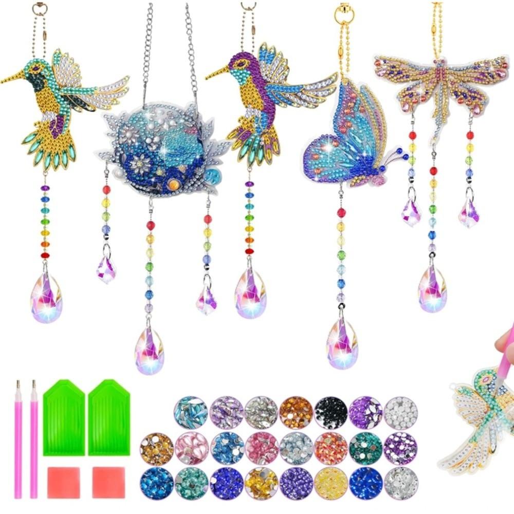 5D Painting Art Kit Double Sided DIY Craft Painting Kit Door Pendant