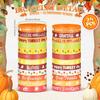 Sabary 48 Pcs Fall Pencils Thanksgiving Silicone Bracelets Set Thanksgiving Party Favors Maple Leaf Pencils Bulk Turkey Wristbands Pumpkin Bracelet