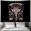 Dunkle Fantasy Wandteppich Waldhexe Wandbehang Gotische Heimdeko Zimmer Ästhetik Landschaftskunst Natur Mystisch Okkult Wandkunst