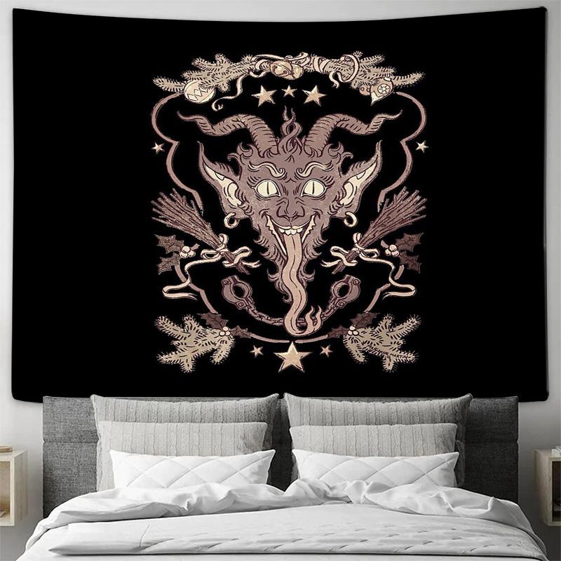 Dunkle Fantasy Wandteppich Waldhexe Wandbehang Gotische Heimdeko Zimmer Ästhetik Landschaftskunst Natur Mystisch Okkult Wandkunst