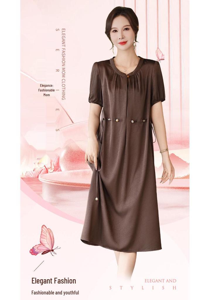 Mom's Summer 2026 Chiffon Dress: Stylish Plus Size for Middle-Aged Women
