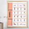 4Pcs Yoga Dumbbell Workout Poster Set Full Body Strength Stretching