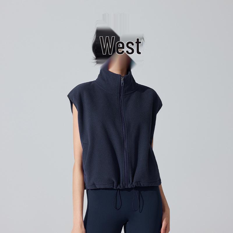 Women's Winter Slim Fit Zipper Vest - Warm, Sleeveless, Plus Velvet, Casual/Active Outerwear
