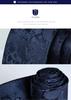 [HISDERN] Business-Krawatte und Einstecktuch Set für Herren, Marineblaues Paisleymuster, Stilvolle Krawatte für Hochzeiten, Vorstellungsgespräche, Aufnahmefeiern, Abschlussfeiern