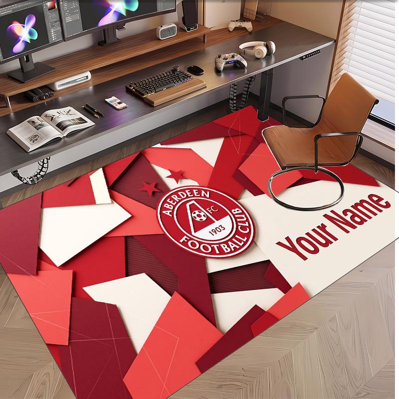 Personalized Crystal Velvet Carpet Aberdeen FC Pattern Non Slip Floor Rug