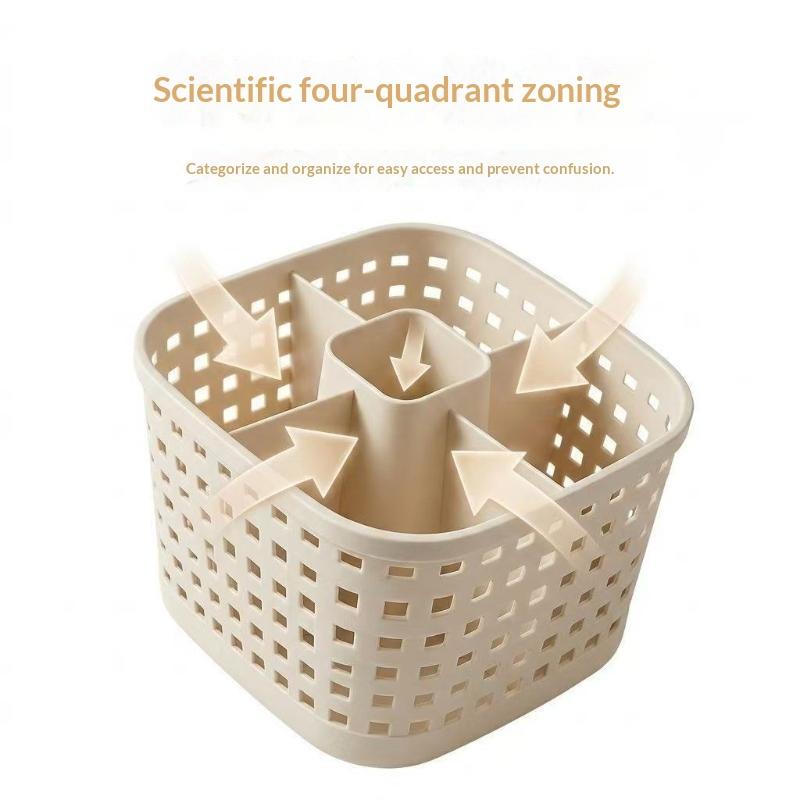 5-Compartment Open-Top Desktop Organizer,Cosmetics Storage Box,Five-Compartment Pen Holder,Multi-Functional Pencil Storage Box