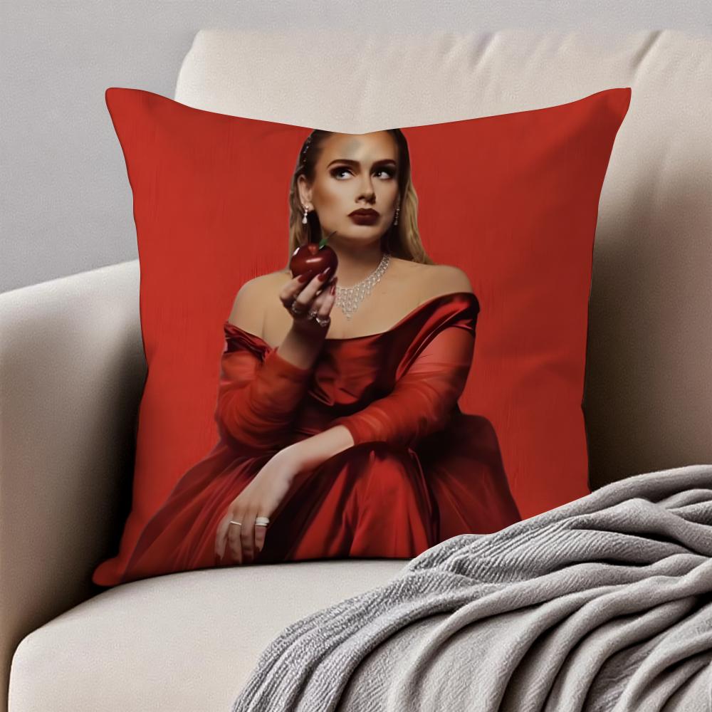 POP Singer AAdele Adkins Cushion Cover Pillowcase Antidustmite Invisible Zipper Short Plush Sofa Cushion