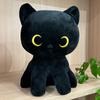 TreasuringU Halloween Party Black Cat Plush Playthings Cute Cartoon Long Cat Fuzzy Dolls Happy Halloween Party Birthday Gifts